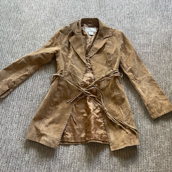 Vintage Suede-Leather Jacket - Picture 1 of 7